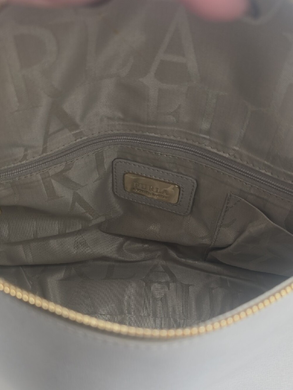 Furla Piper Top Handle Beige Medium Satchel/Dome Bag W Gold Hardware  (NWT)✨️🤍✨ - Picture 6 of 15